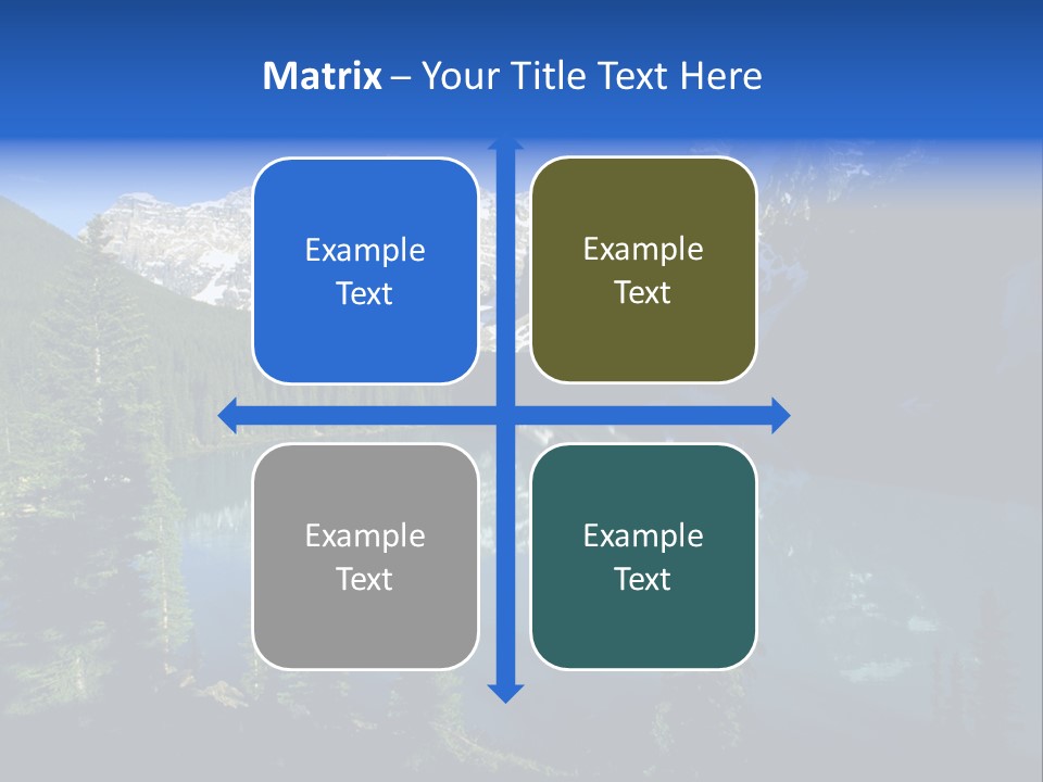 A Mountain Lake Surrounded By Pine Trees With A Sky Background PowerPoint Template