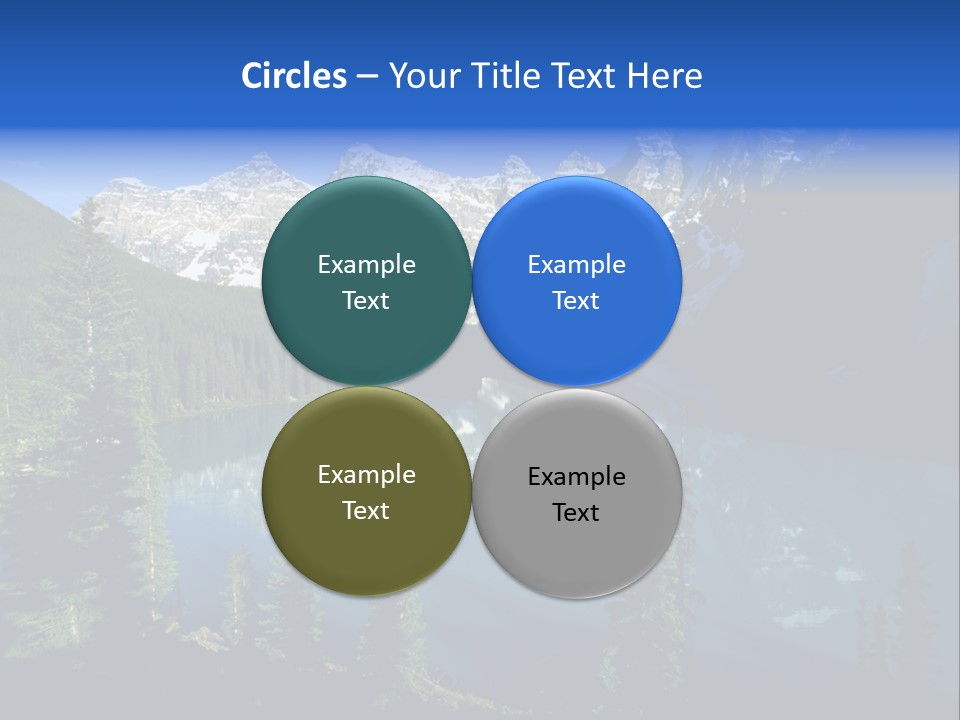 A Mountain Lake Surrounded By Pine Trees With A Sky Background PowerPoint Template