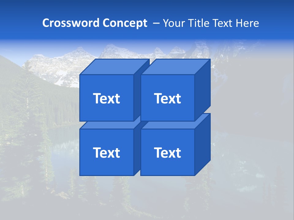 A Mountain Lake Surrounded By Pine Trees With A Sky Background PowerPoint Template