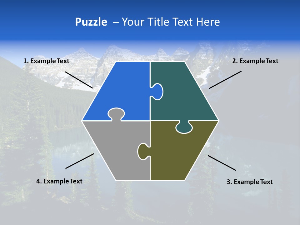 A Mountain Lake Surrounded By Pine Trees With A Sky Background PowerPoint Template