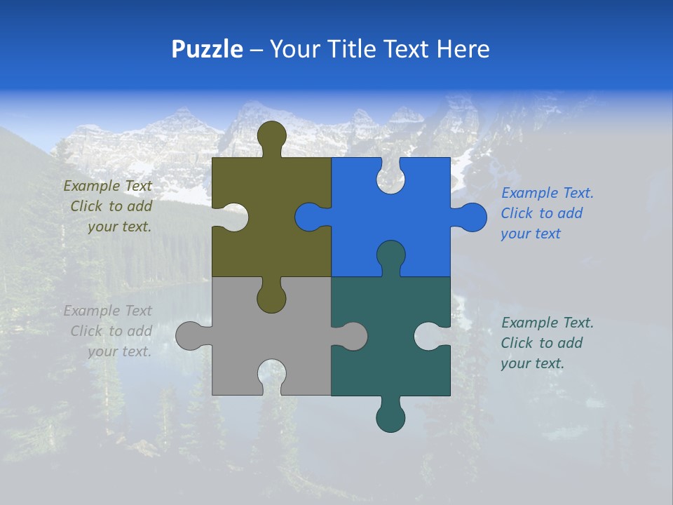 A Mountain Lake Surrounded By Pine Trees With A Sky Background PowerPoint Template