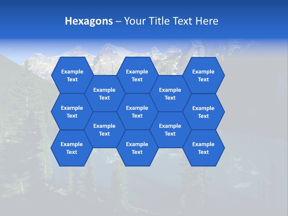 A Mountain Lake Surrounded By Pine Trees With A Sky Background PowerPoint Template
