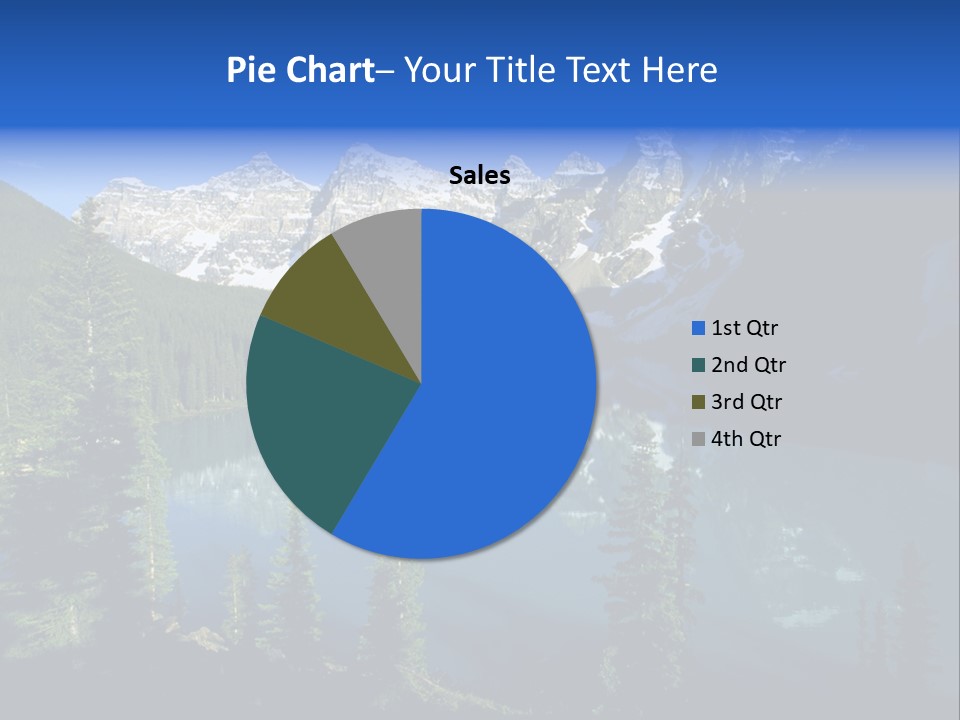 A Mountain Lake Surrounded By Pine Trees With A Sky Background PowerPoint Template