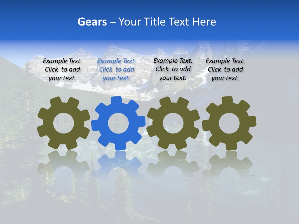 A Mountain Lake Surrounded By Pine Trees With A Sky Background PowerPoint Template