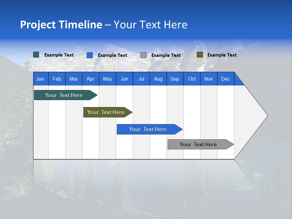 A Mountain Lake Surrounded By Pine Trees With A Sky Background PowerPoint Template