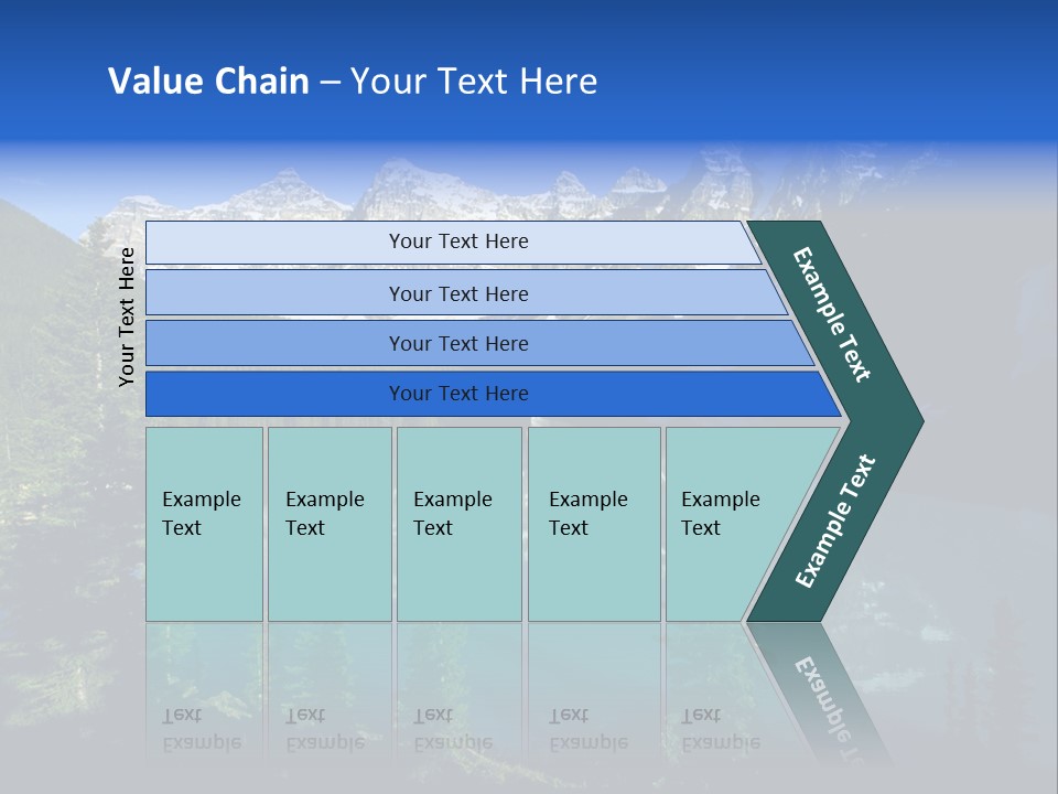 A Mountain Lake Surrounded By Pine Trees With A Sky Background PowerPoint Template