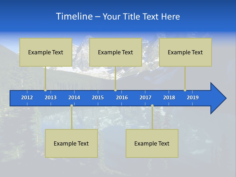 A Mountain Lake Surrounded By Pine Trees With A Sky Background PowerPoint Template