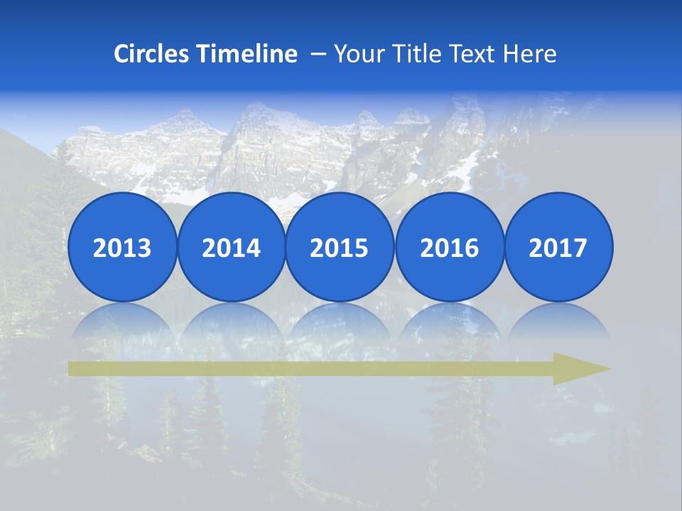 A Mountain Lake Surrounded By Pine Trees With A Sky Background PowerPoint Template