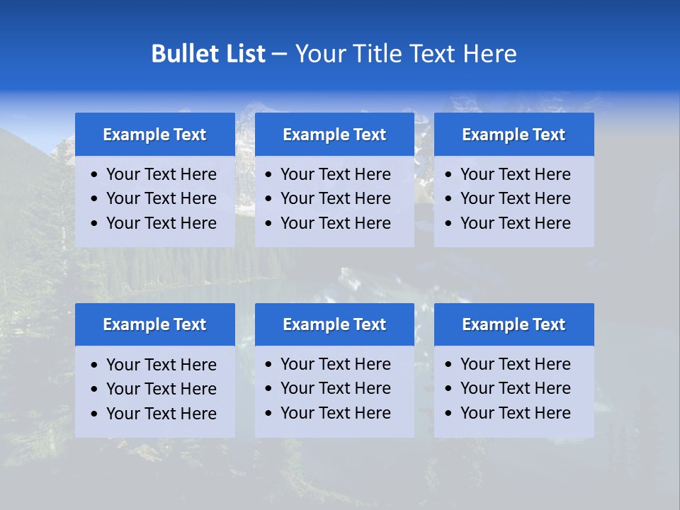 A Mountain Lake Surrounded By Pine Trees With A Sky Background PowerPoint Template
