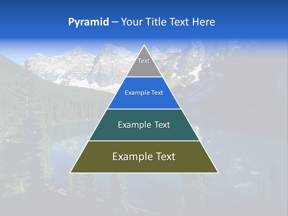 A Mountain Lake Surrounded By Pine Trees With A Sky Background PowerPoint Template