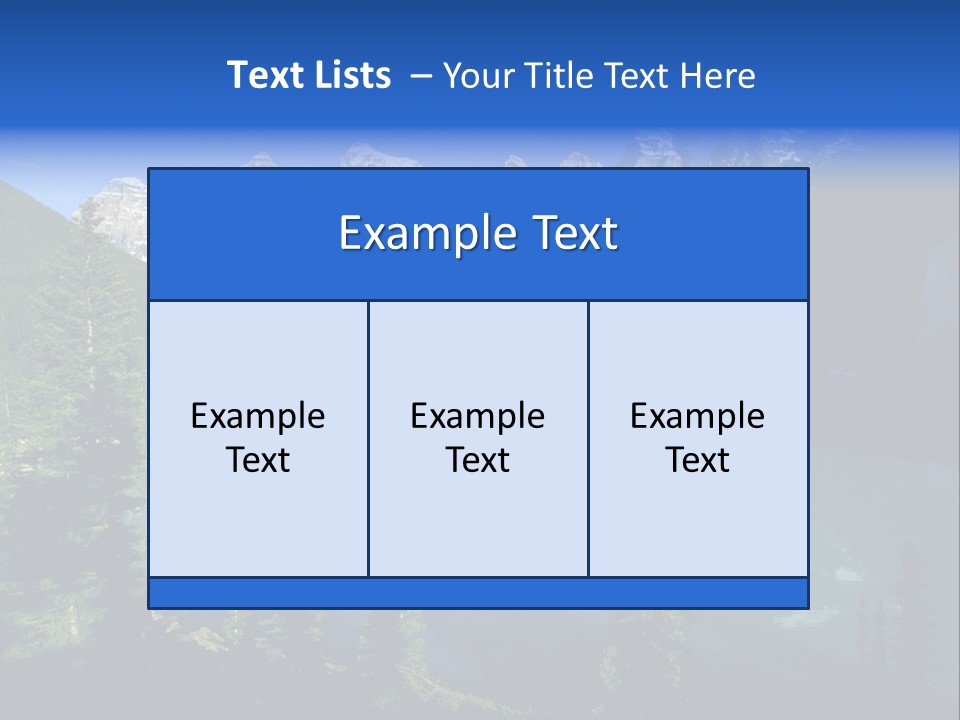 A Mountain Lake Surrounded By Pine Trees With A Sky Background PowerPoint Template