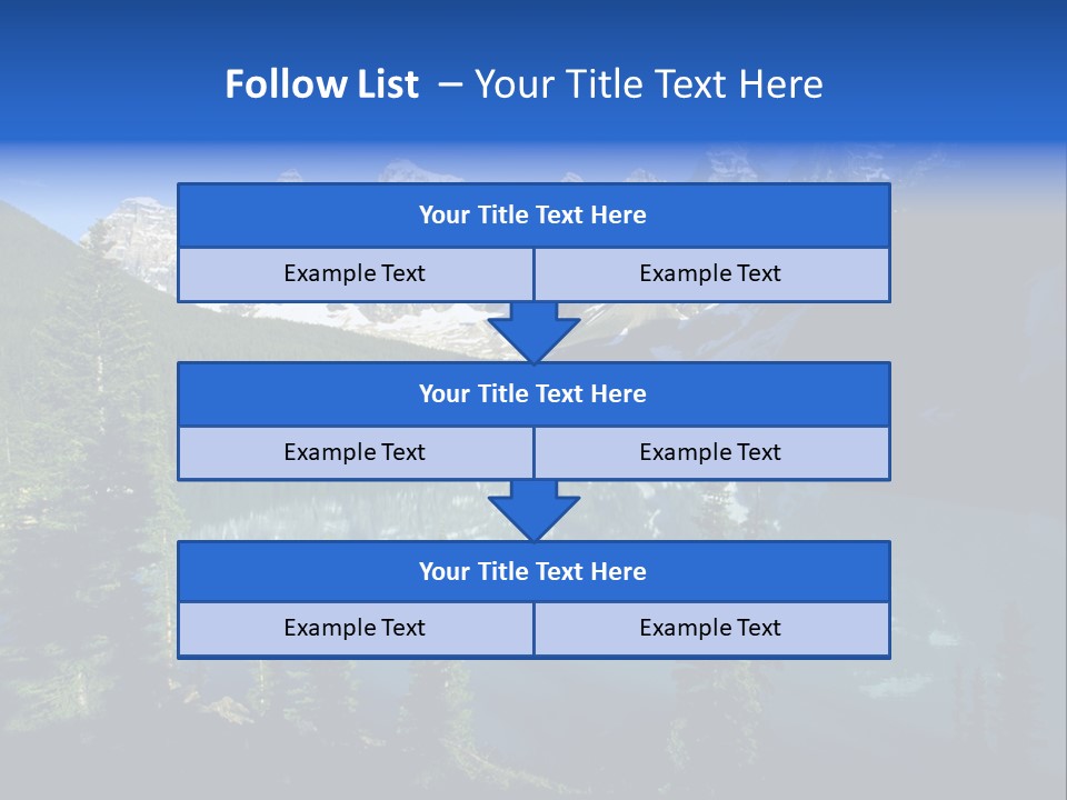 A Mountain Lake Surrounded By Pine Trees With A Sky Background PowerPoint Template
