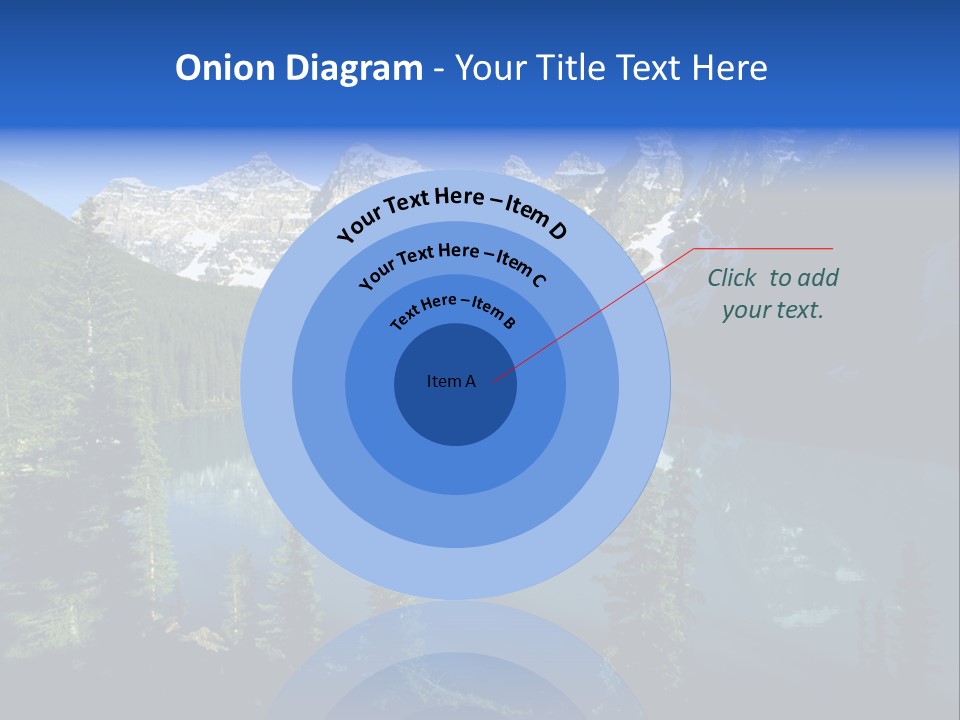 A Mountain Lake Surrounded By Pine Trees With A Sky Background PowerPoint Template