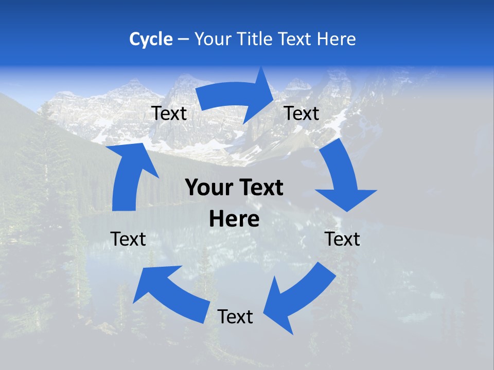 A Mountain Lake Surrounded By Pine Trees With A Sky Background PowerPoint Template