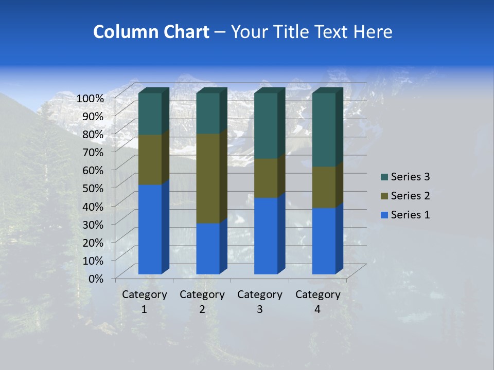 A Mountain Lake Surrounded By Pine Trees With A Sky Background PowerPoint Template