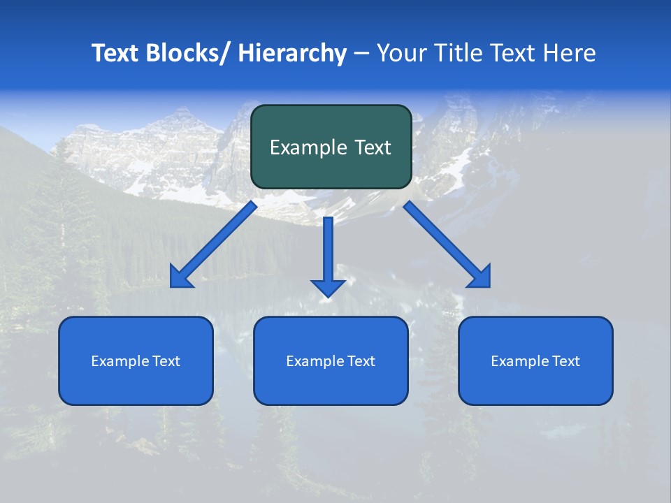 A Mountain Lake Surrounded By Pine Trees With A Sky Background PowerPoint Template