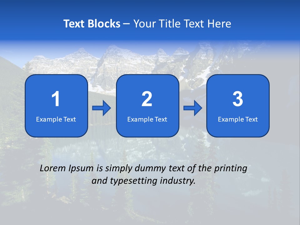 A Mountain Lake Surrounded By Pine Trees With A Sky Background PowerPoint Template