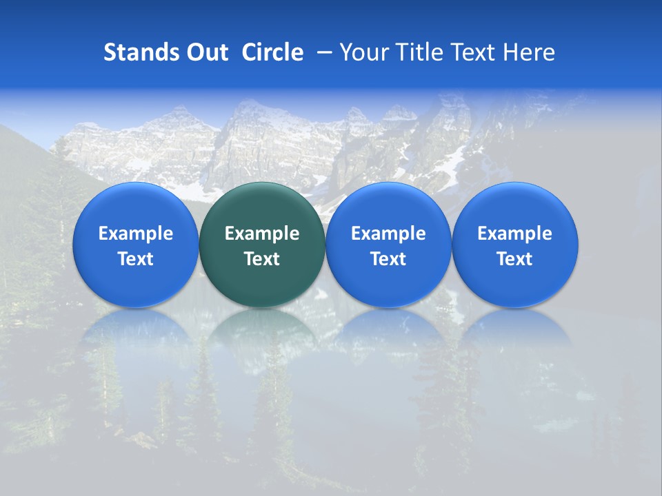 A Mountain Lake Surrounded By Pine Trees With A Sky Background PowerPoint Template