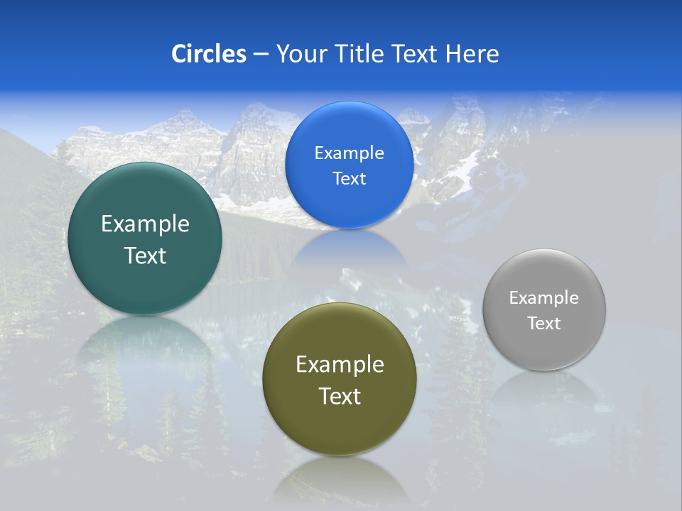 A Mountain Lake Surrounded By Pine Trees With A Sky Background PowerPoint Template