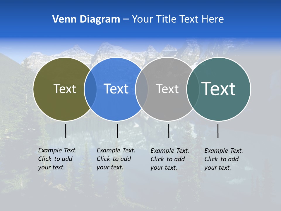 A Mountain Lake Surrounded By Pine Trees With A Sky Background PowerPoint Template