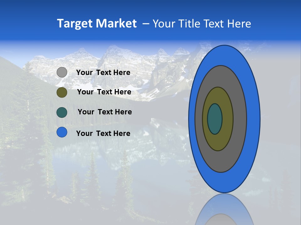 A Mountain Lake Surrounded By Pine Trees With A Sky Background PowerPoint Template