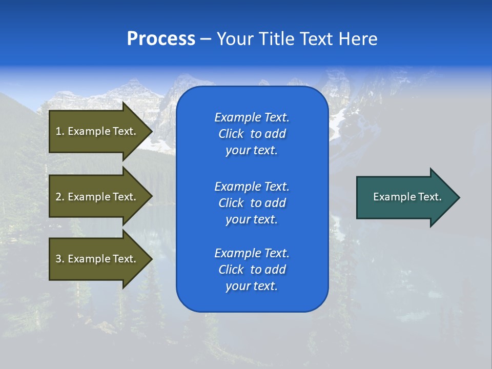 A Mountain Lake Surrounded By Pine Trees With A Sky Background PowerPoint Template