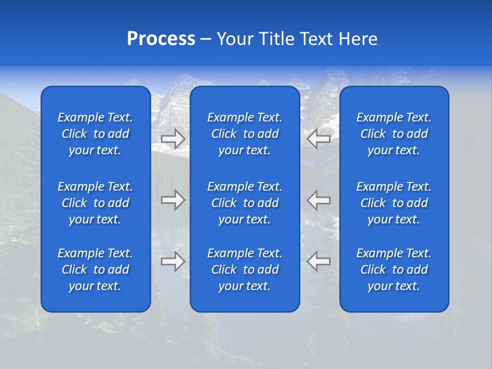 A Mountain Lake Surrounded By Pine Trees With A Sky Background PowerPoint Template
