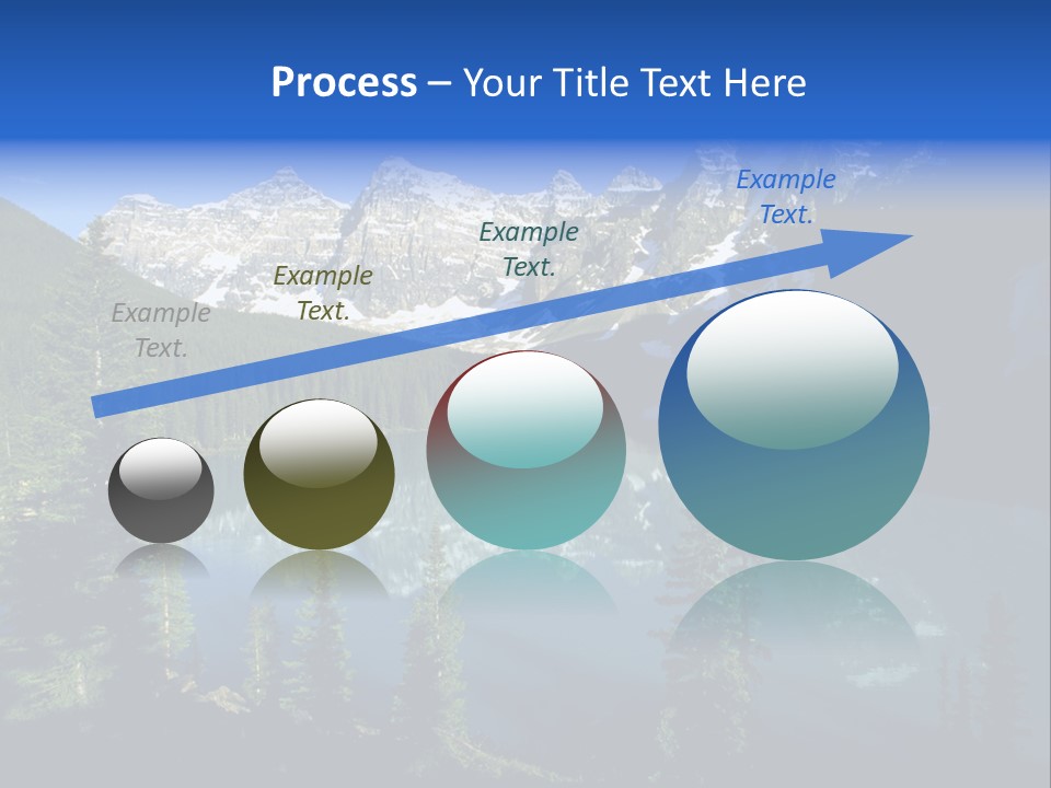 A Mountain Lake Surrounded By Pine Trees With A Sky Background PowerPoint Template