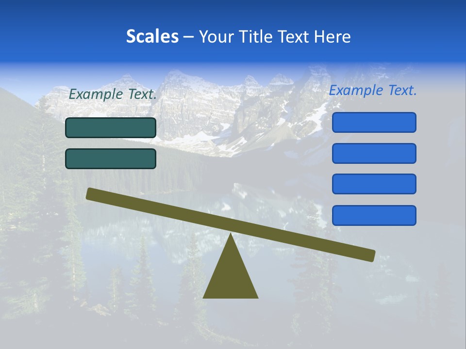 A Mountain Lake Surrounded By Pine Trees With A Sky Background PowerPoint Template