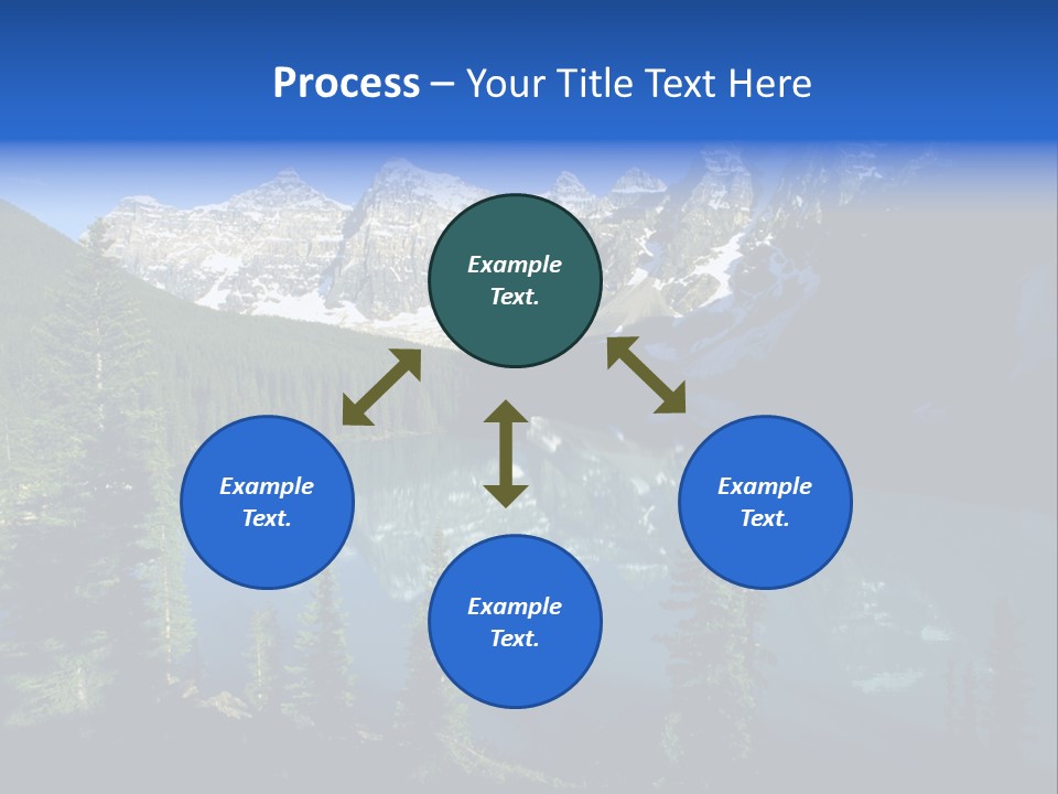A Mountain Lake Surrounded By Pine Trees With A Sky Background PowerPoint Template