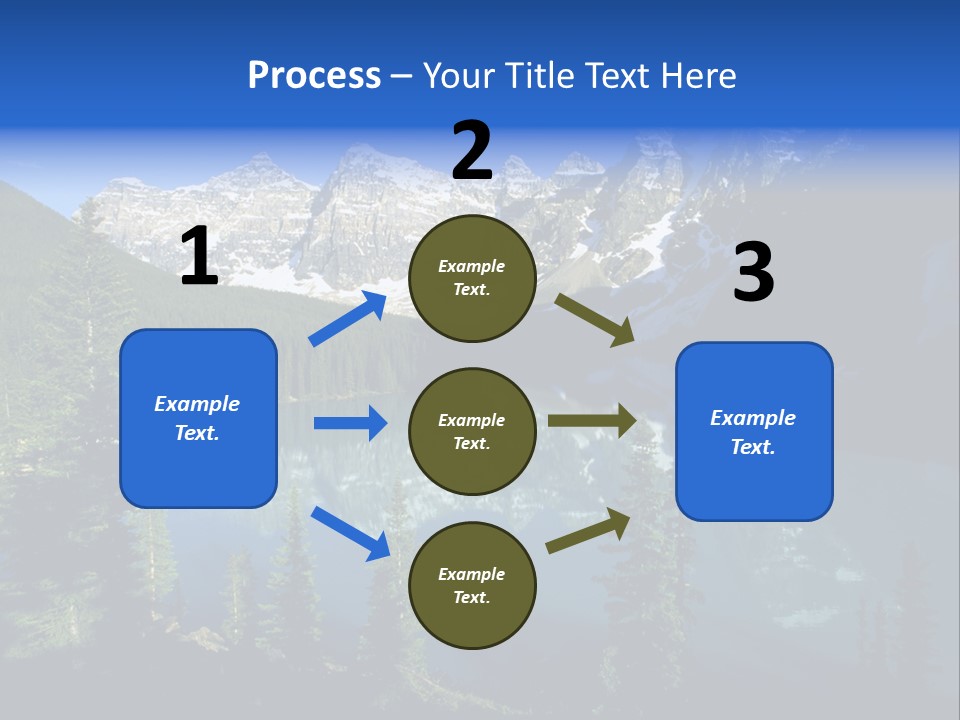 A Mountain Lake Surrounded By Pine Trees With A Sky Background PowerPoint Template
