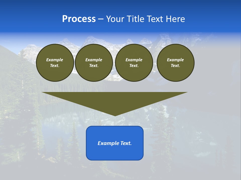 A Mountain Lake Surrounded By Pine Trees With A Sky Background PowerPoint Template