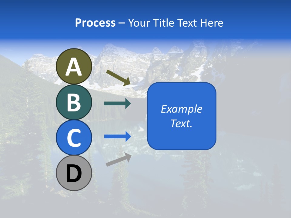 A Mountain Lake Surrounded By Pine Trees With A Sky Background PowerPoint Template