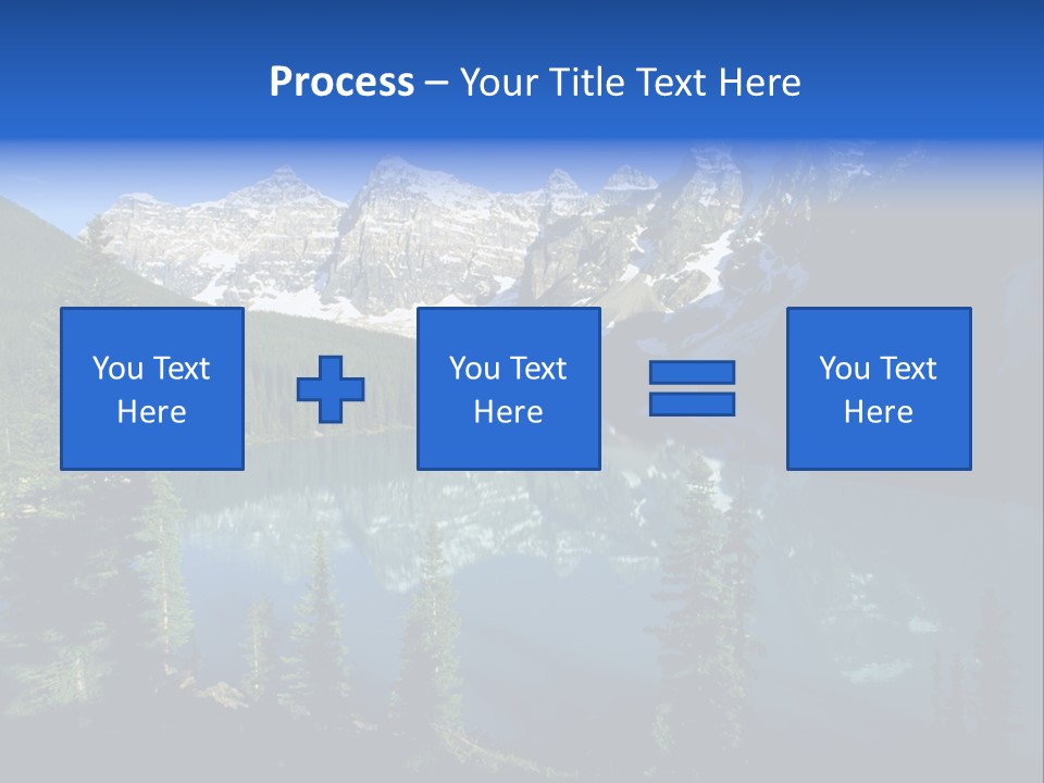 A Mountain Lake Surrounded By Pine Trees With A Sky Background PowerPoint Template