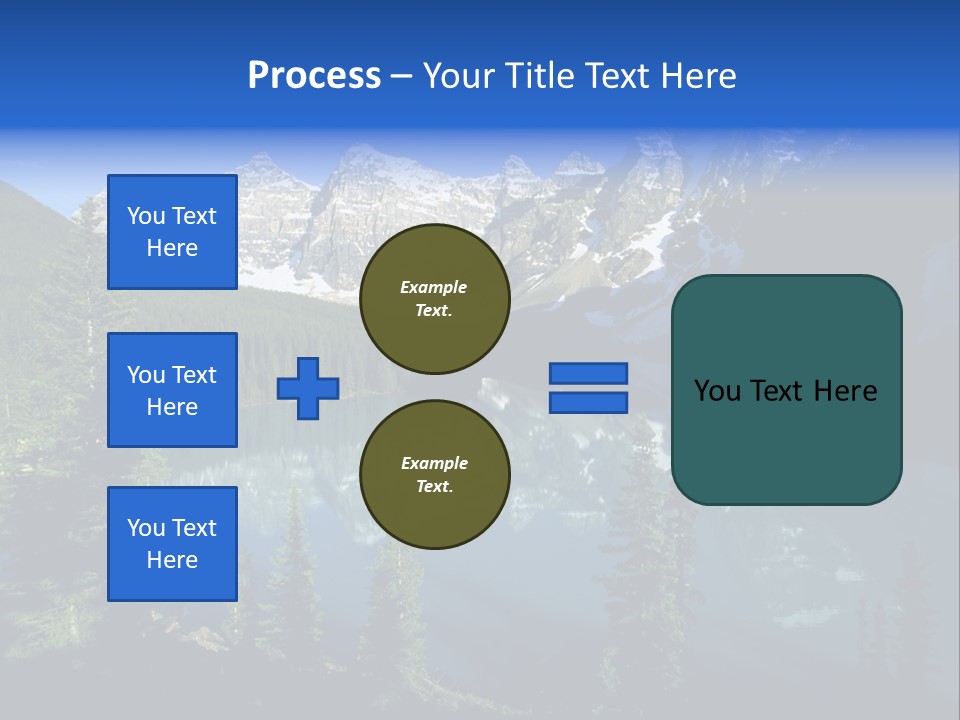 A Mountain Lake Surrounded By Pine Trees With A Sky Background PowerPoint Template