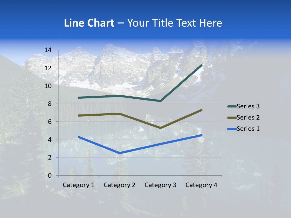 A Mountain Lake Surrounded By Pine Trees With A Sky Background PowerPoint Template