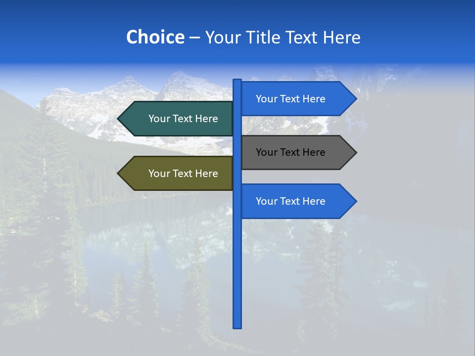 A Mountain Lake Surrounded By Pine Trees With A Sky Background PowerPoint Template