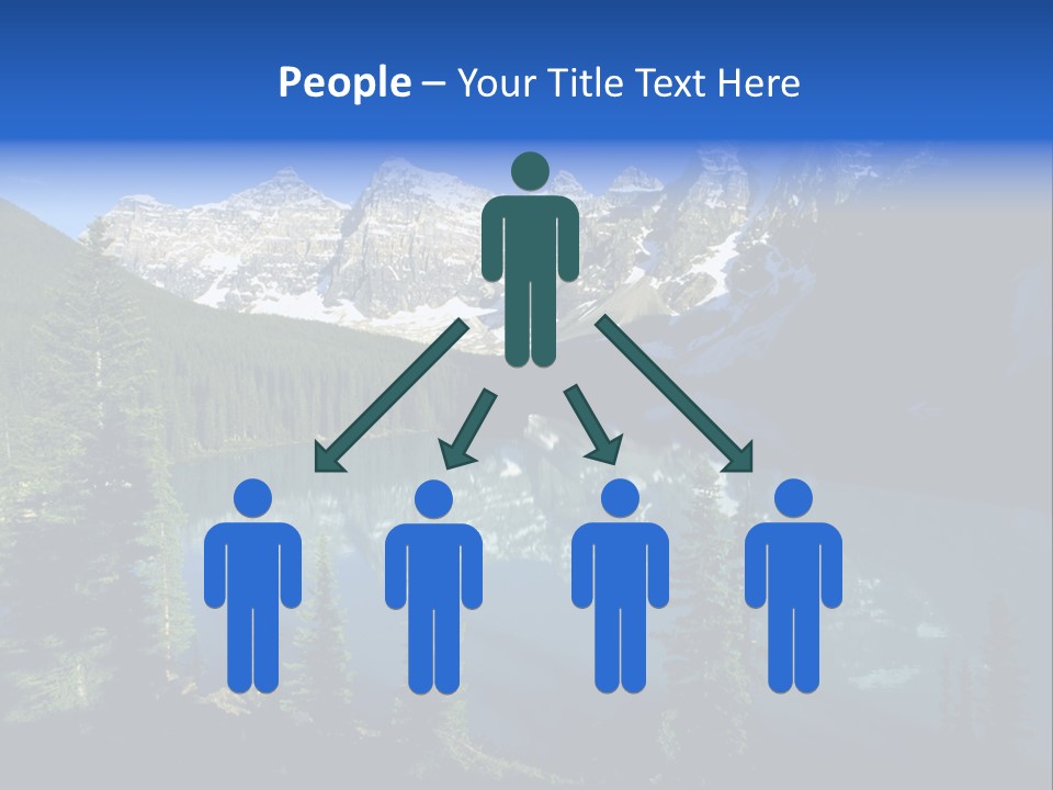 A Mountain Lake Surrounded By Pine Trees With A Sky Background PowerPoint Template