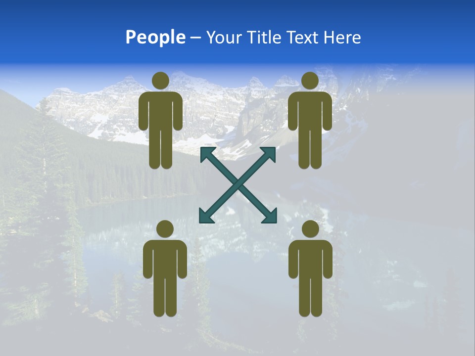 A Mountain Lake Surrounded By Pine Trees With A Sky Background PowerPoint Template