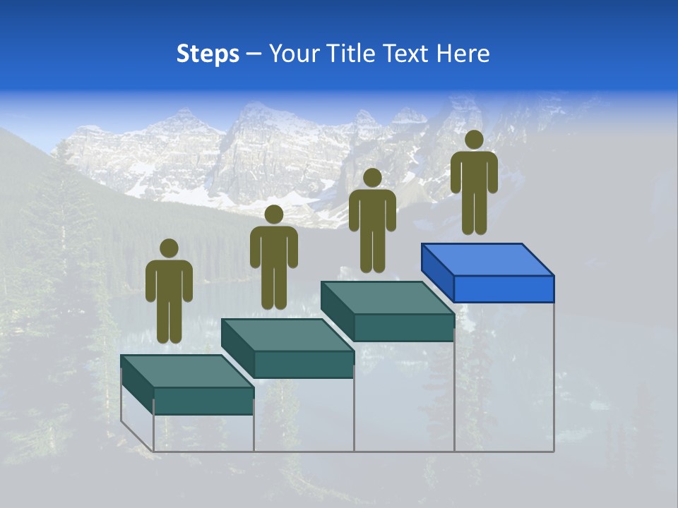 A Mountain Lake Surrounded By Pine Trees With A Sky Background PowerPoint Template