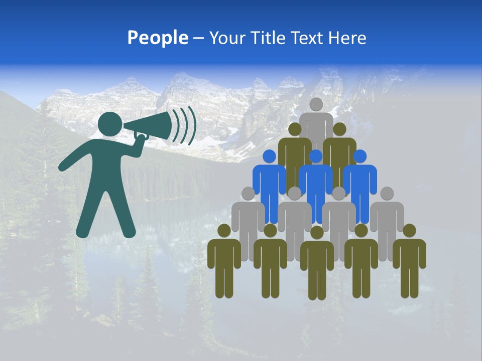 A Mountain Lake Surrounded By Pine Trees With A Sky Background PowerPoint Template