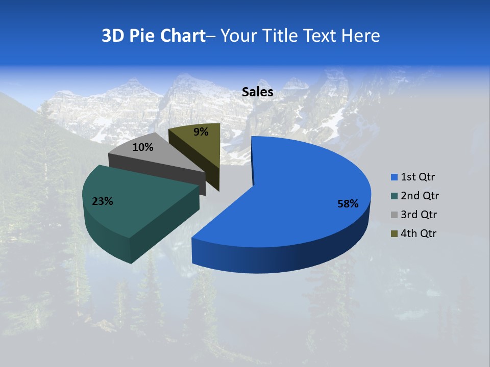 A Mountain Lake Surrounded By Pine Trees With A Sky Background PowerPoint Template