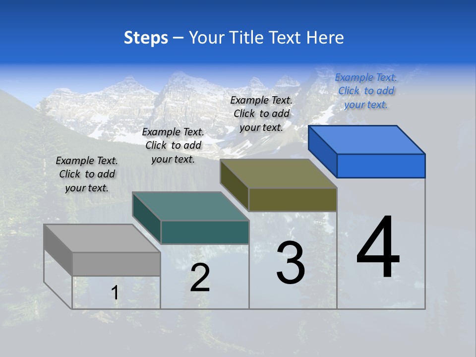 A Mountain Lake Surrounded By Pine Trees With A Sky Background PowerPoint Template