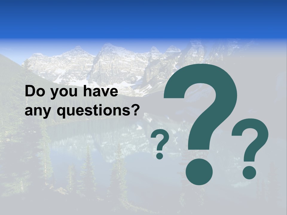 A Mountain Lake Surrounded By Pine Trees With A Sky Background PowerPoint Template