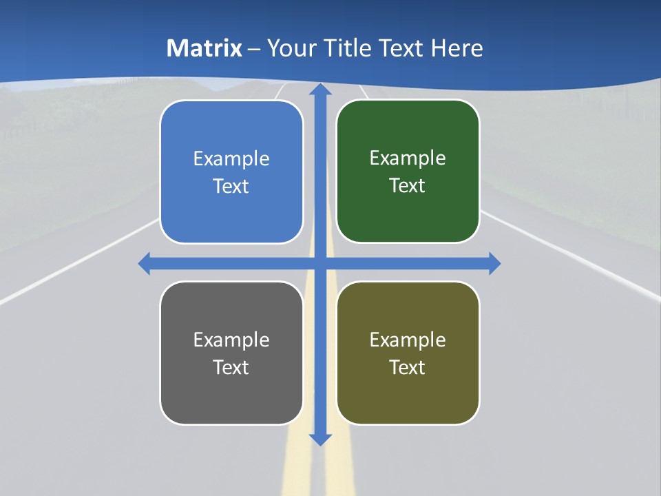 A Road With A Sky In The Background PowerPoint Template