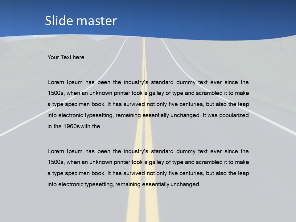 A Road With A Sky In The Background PowerPoint Template