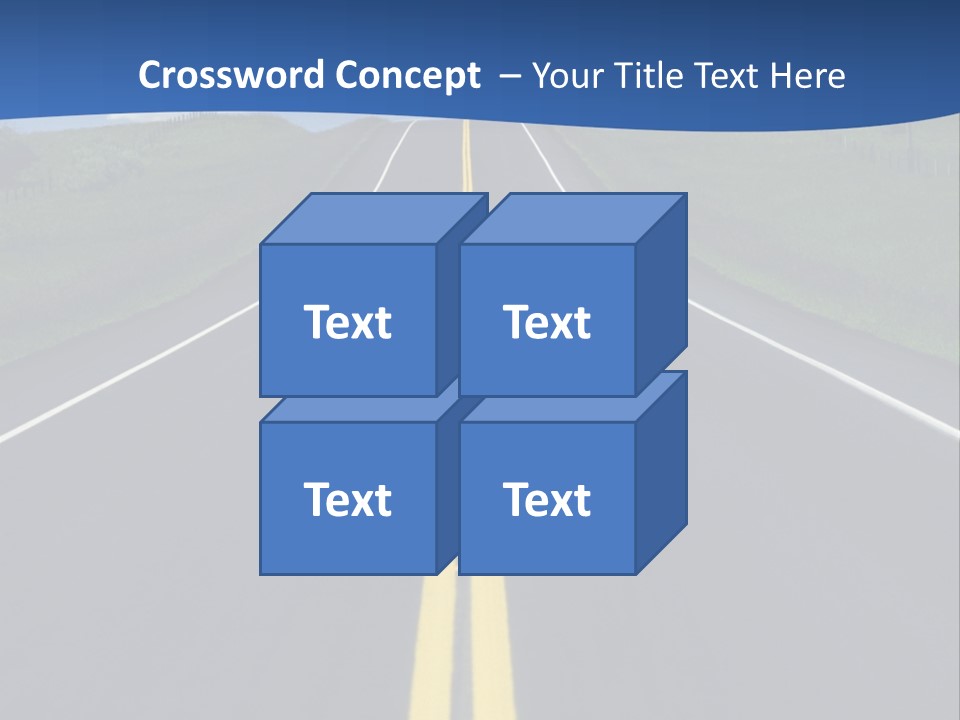 A Road With A Sky In The Background PowerPoint Template