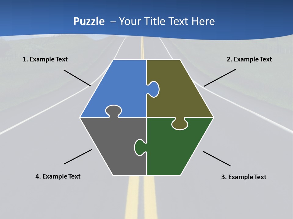 A Road With A Sky In The Background PowerPoint Template