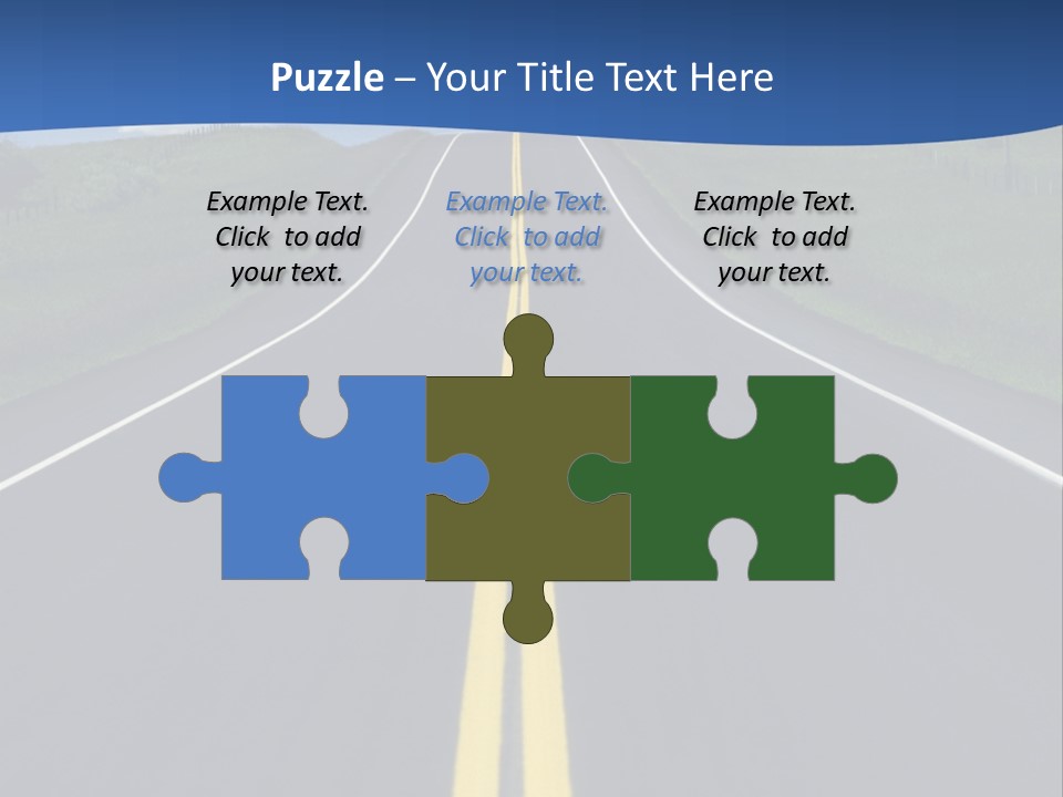 A Road With A Sky In The Background PowerPoint Template