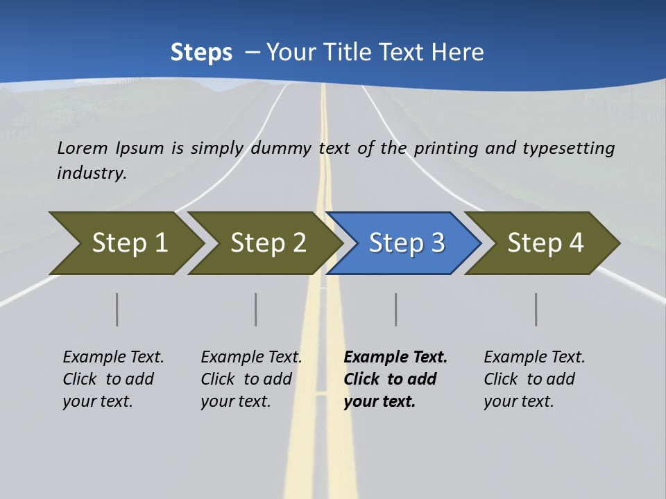 A Road With A Sky In The Background PowerPoint Template